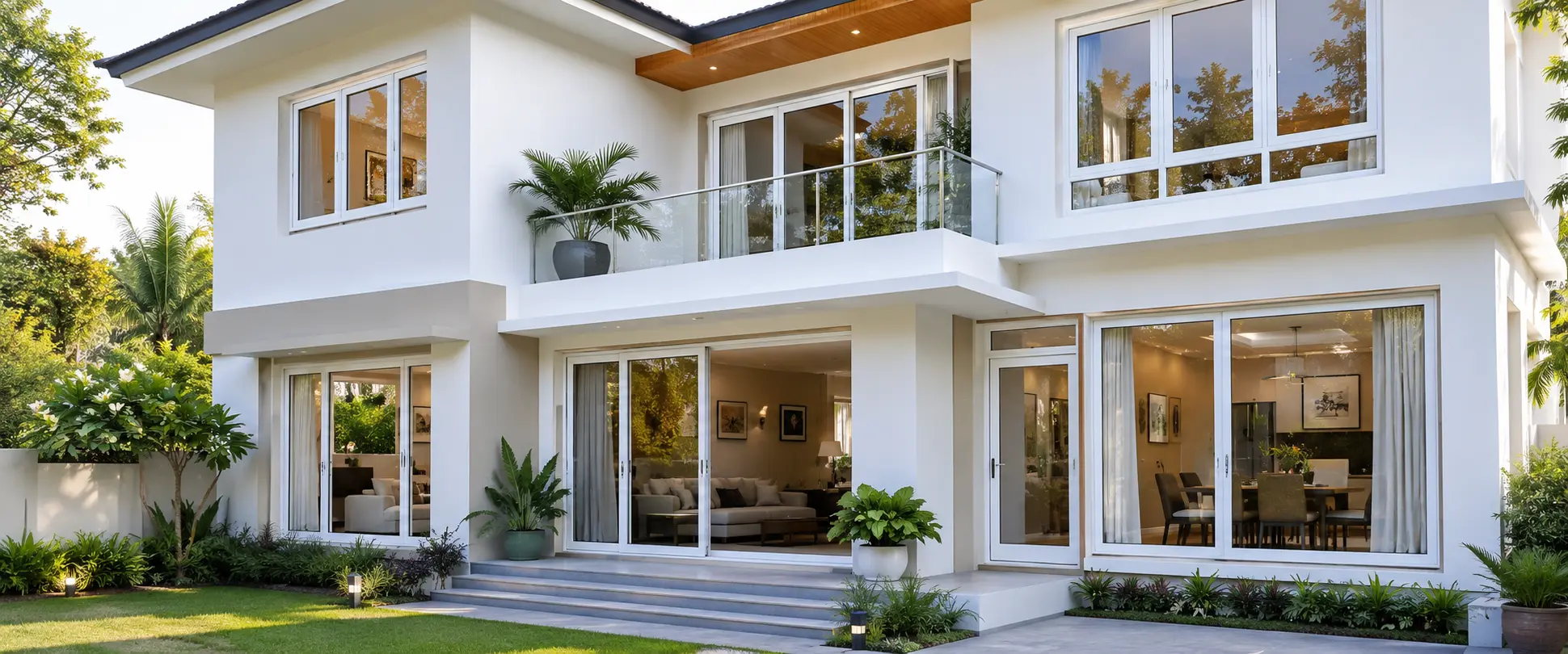 Quality UPVC windows installed in a modern home by UPVC Windows Manufacturers in Coimbatore